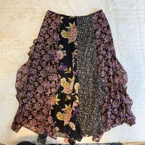 Floral Patchwork Maxi Skirt